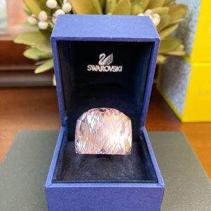 SWAROVSKI Pink Rosaline Crystal Nirvana Ring 58